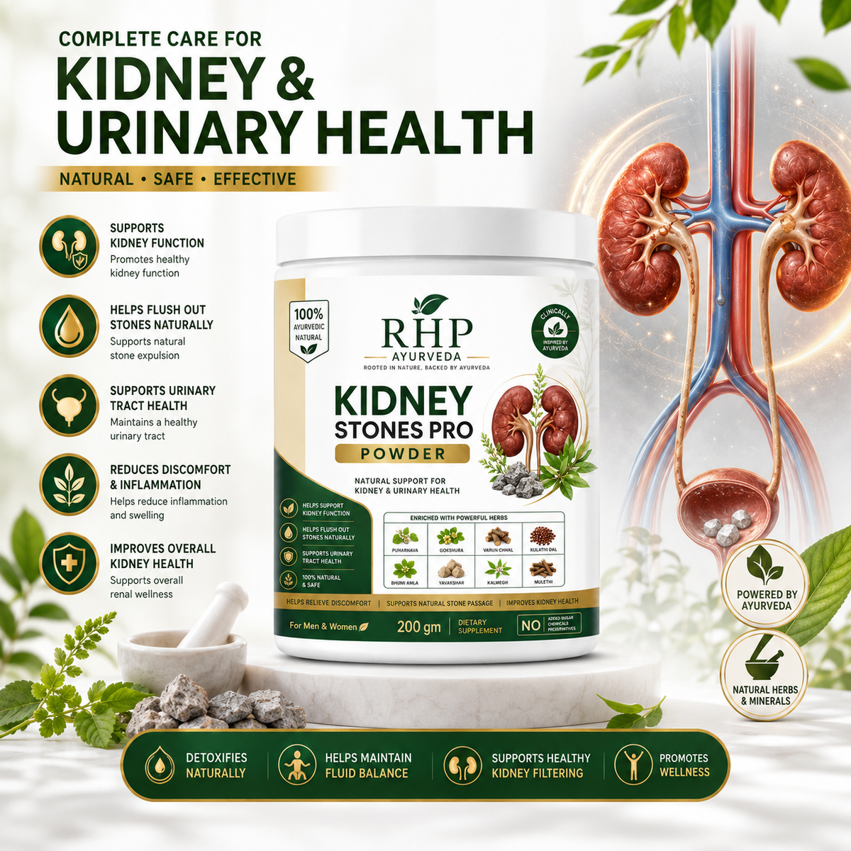 RHP KIDNEYS STONE AYURVEDIC POWDER 30DAYS CHALLENGE