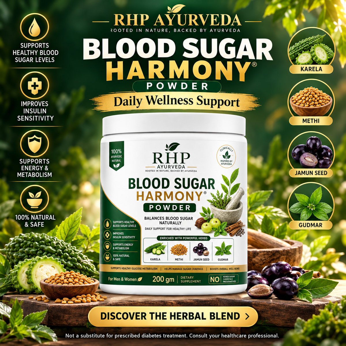 RHP DIABETES BLOOD SUGAR POWDER 60DAYS CHALLENGE
