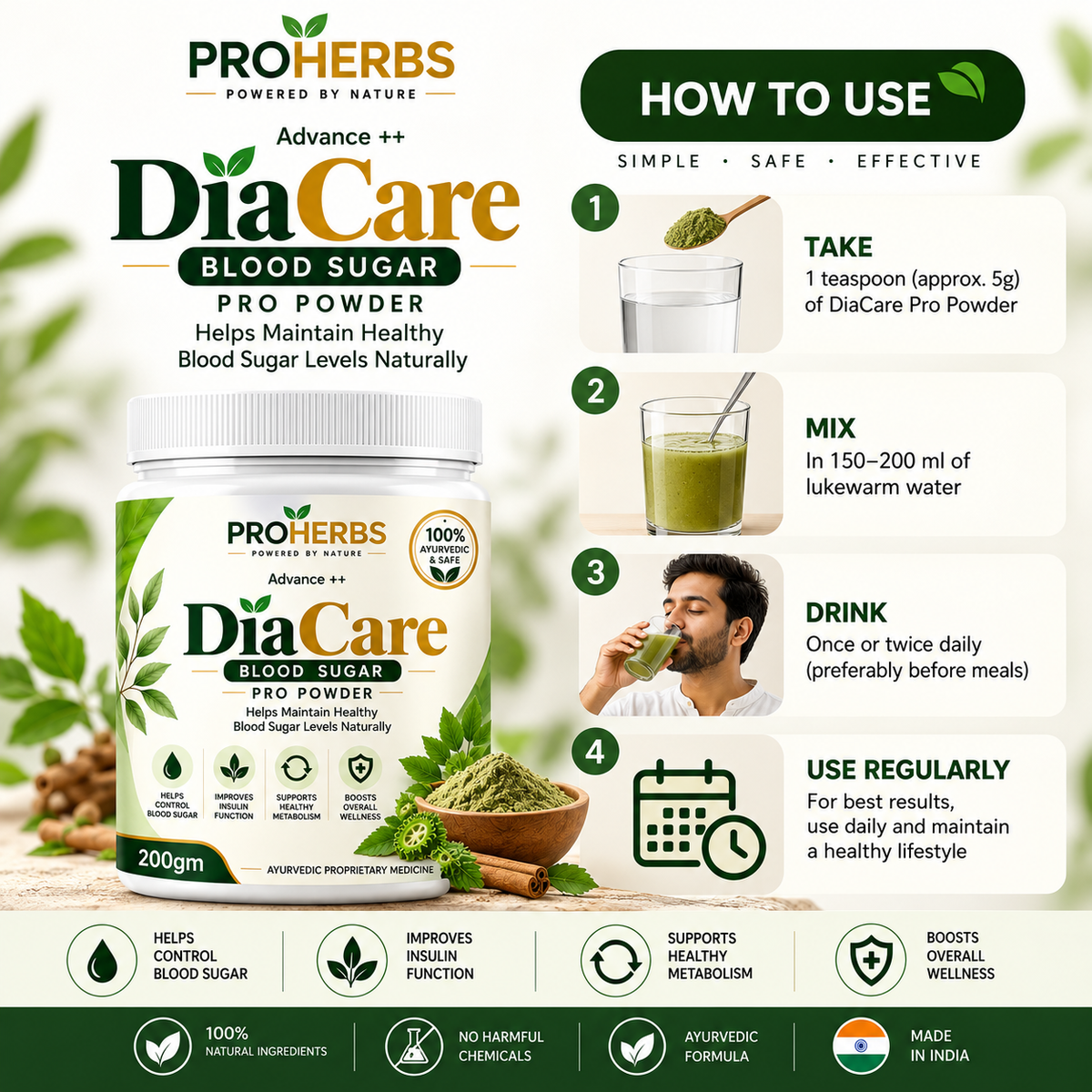 PROHERBS DiaCare Blood Sugar Pro Powder